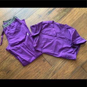 EON Eggplant Scrubs